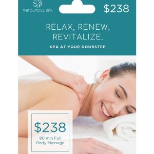 90 min Full Body Massage Gift Card - $238