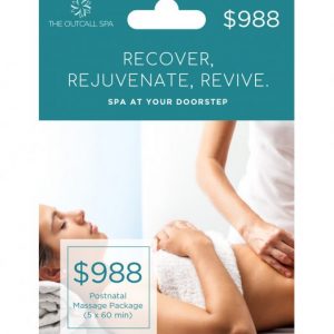 Postnatal Massage Package Gift Card - $988
