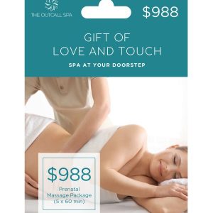 Prenatal Massage Package Gift Card - $988