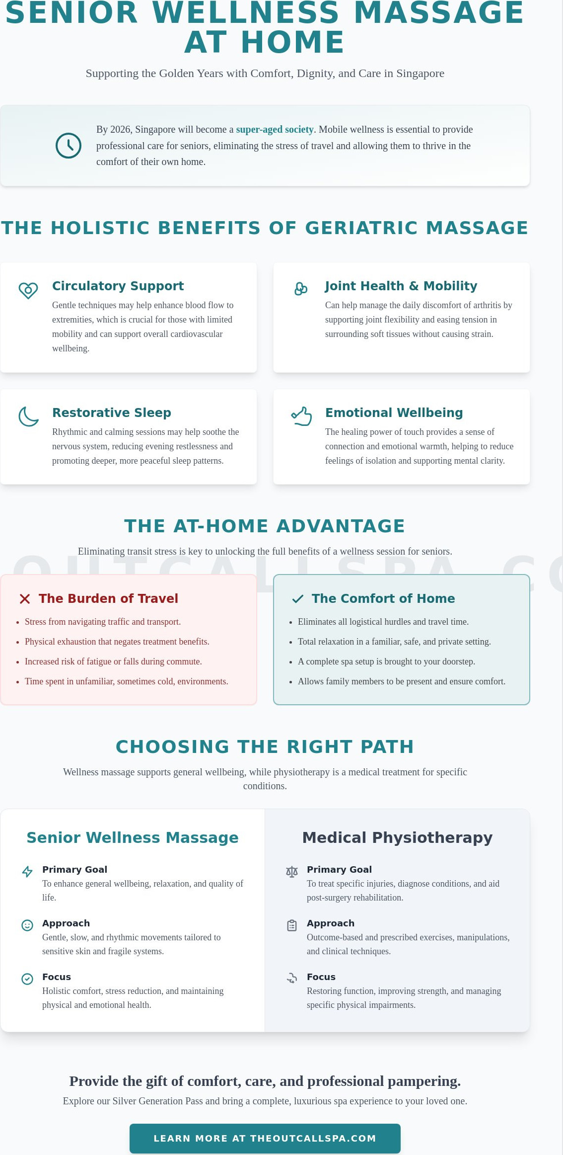 Senior Wellness Massage at Home in Singapore